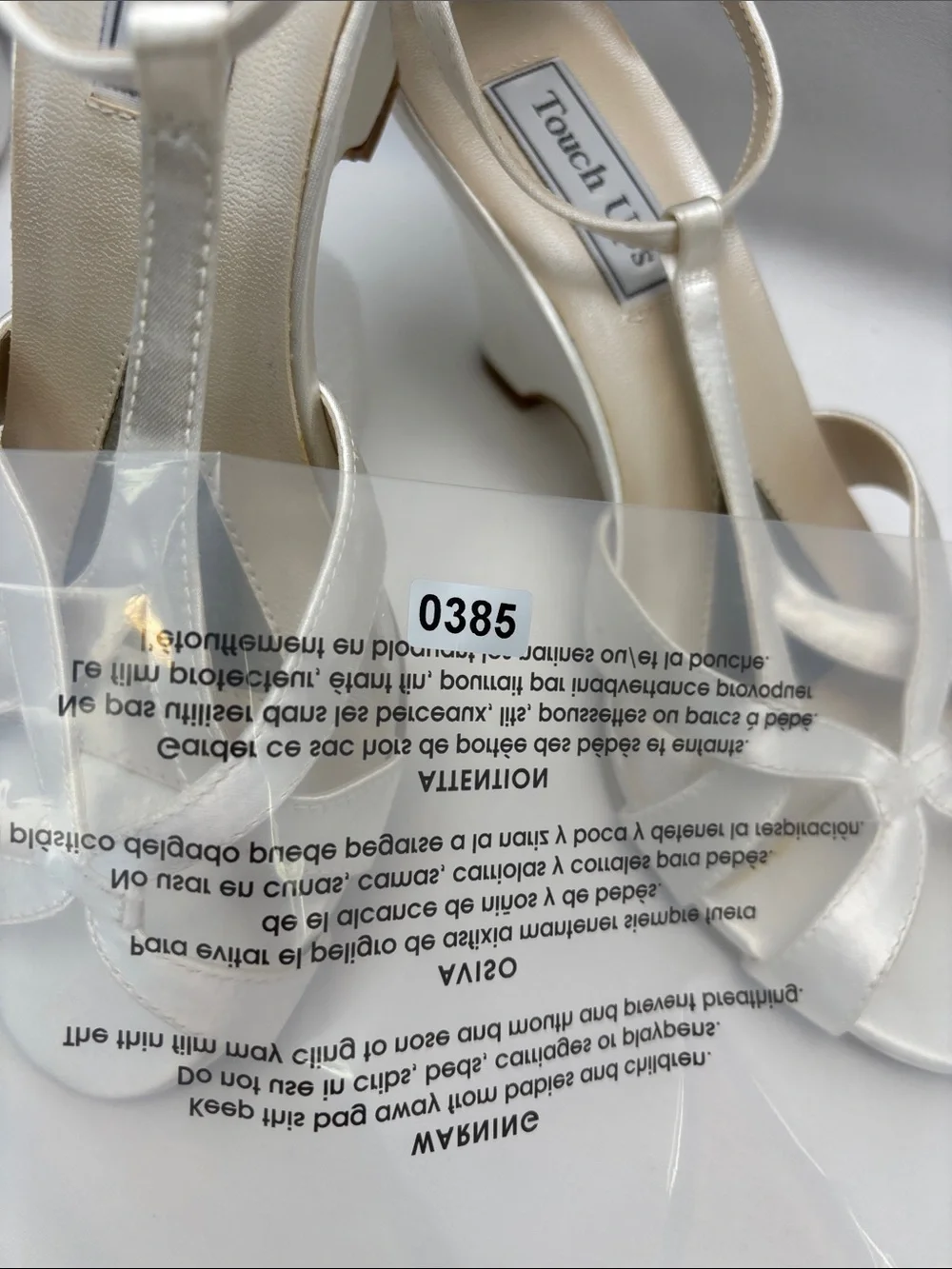 Touch Ups Ivory Satin Wedge Sandals